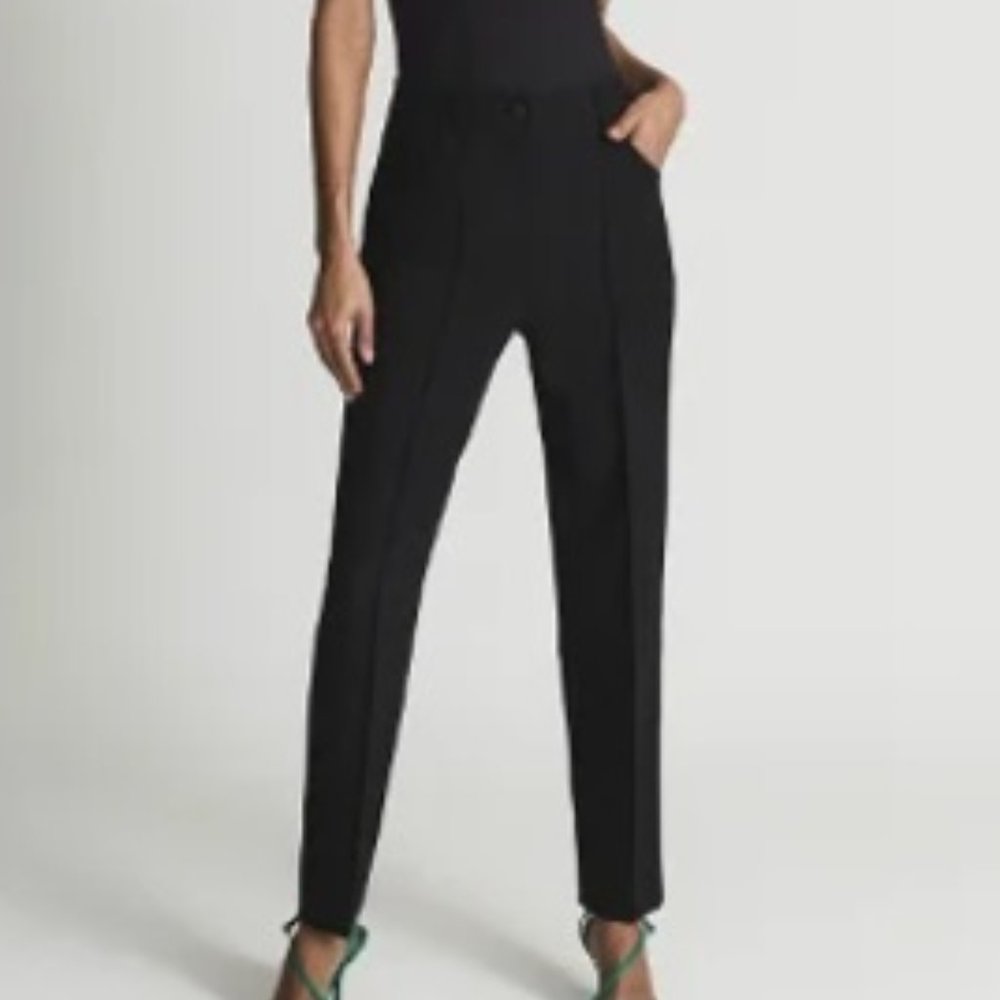 Reiss Heidy Black Tapered Trouser 10
